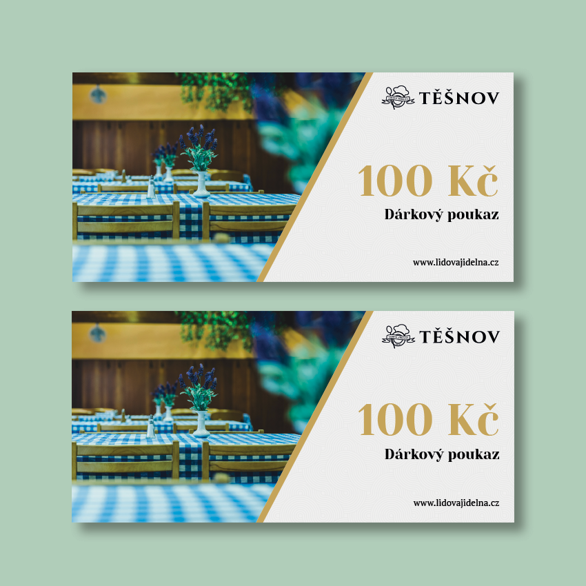 Poukaz ke stažení za 100 Kč Poukaz ke stažení za 100 Kč do Lidové jídelny Těšnov