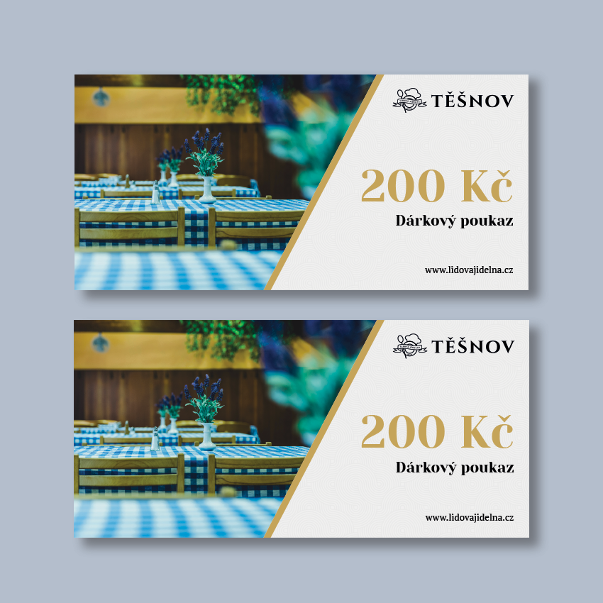 Poukaz ke stažení za 200 Kč Poukaz ke stažení za 200 Kč do Lidové jídelny Těšnov